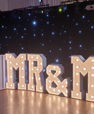 Mr & Mrs Light Up Letters Hire