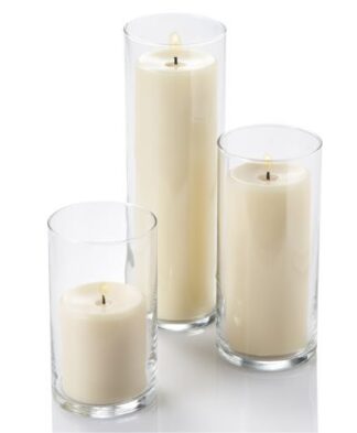 Trio Cylinder Candle Vases