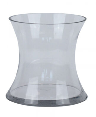 17cm Concave Glass Vase