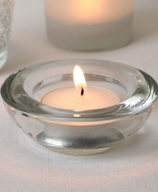 Clear Round Tealight Holder