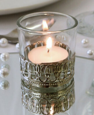 Vintage Deco Glass Tealight Holder