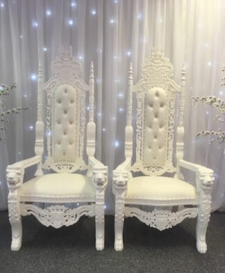 White Wedding Thrones Hire