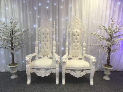 White Wedding Thrones Hire