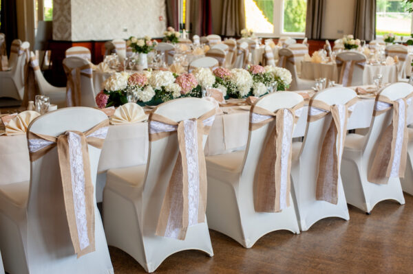 Hessian & Lace Sashes Hire