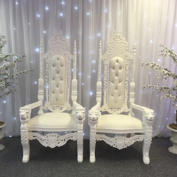 White Wedding Thrones Hire