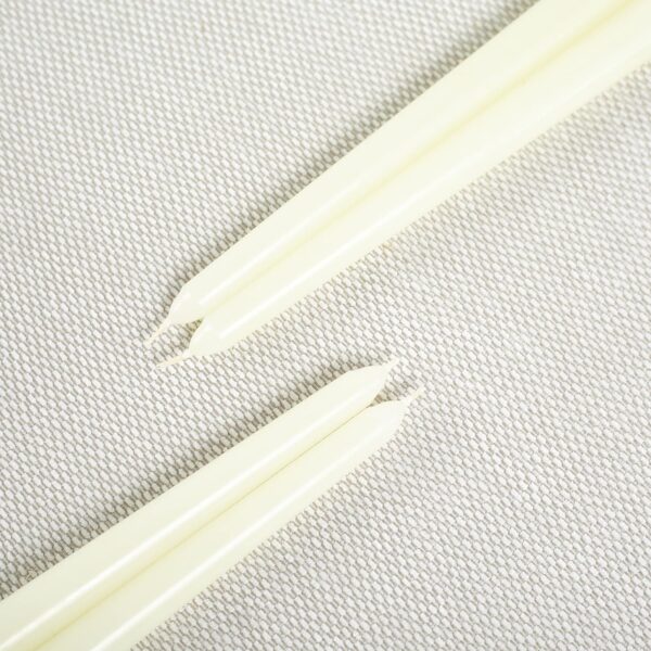 Ivory wax taper dinner candles