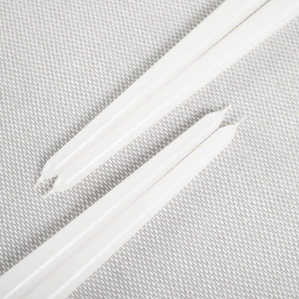 White wax taper dinner candles