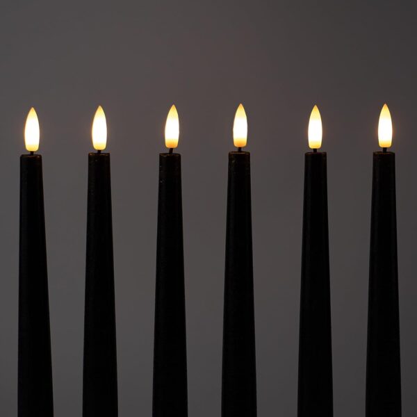 Black LED Taper Candle for Hire