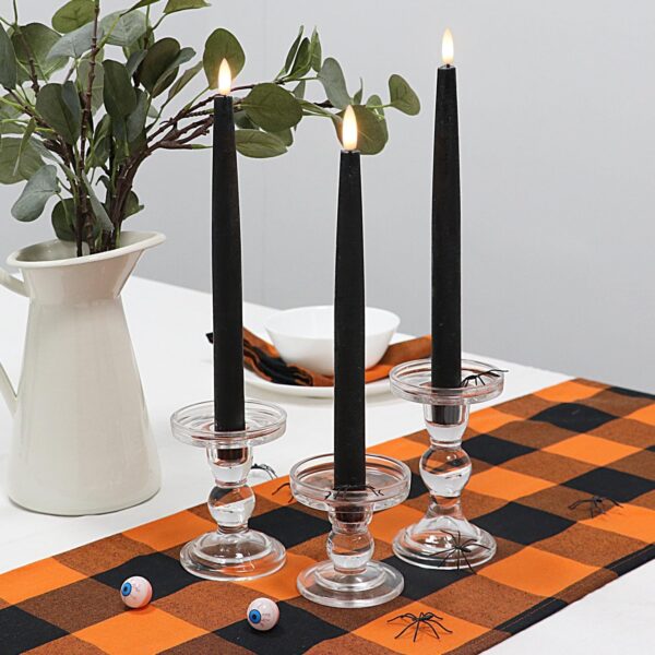 Black LED Taper Candle for Hire